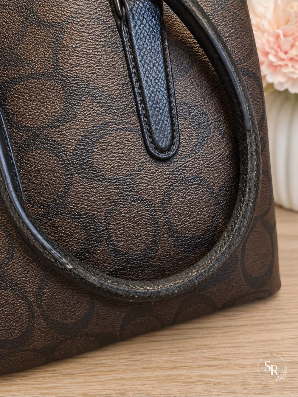 Coach Morgan Satchel F34617 Signature Brown Black Top Handle Crossbody Bag - Picture 12 of 14